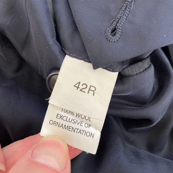 Jos A Bank Navy Blue Plaid Sportcoat Blazer 42R - Picture 10 of 10